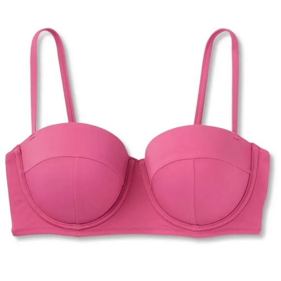 Women's Light Lift Bralette Bikini Top - Shade & Shore Pink 34B - Picture 6 of 17